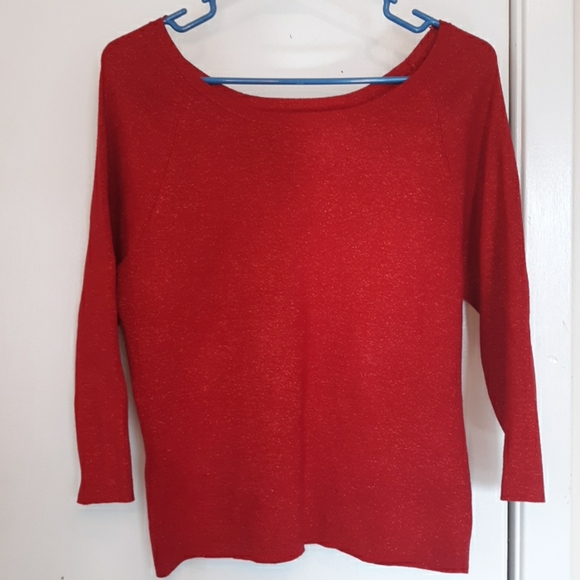 red sparkly sweater